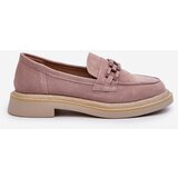 S. BARSKI Women's Suede Loafers with Flat Heels and Decorative D&A | Shoptok.si