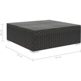  5-dijelna vrtna garnitura od poliratana s jastucima crna | shoptok.hr