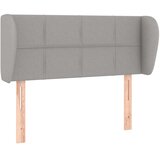  Uzglavlje s ušima svjetlosivo 103x23x78/88 cm od tkanine | shoptok.hr