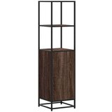 vidaXL Visoka omara rjavi hrast 35,5x35x139 cm inž. les in kovina | Shoptok.si