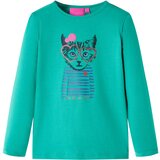 vidaXL Dječja majica dugih rukava jarkozelena 128 | shoptok.hr