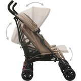  Dječja kolica za blizance sivo-smeđa čelična | shoptok.hr