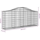  Lučne gabionske košare 30 kom 200x30x80/100cm pocinčano željezo | shoptok.hr