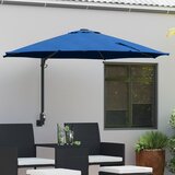 vidaXL Zidni vrtni suncobran s LED-ima Azurna plava 248 cm Cijene