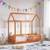 Maison Chic Otroška postelja - Otroški ležaj - Otroški posteljni okvir voščeno rjav 70x140 cm trdna borovina, (21698358) | Shoptok.si