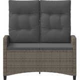  Vrtna klupa s jastukom Siva i tamno siva 105 x 60 x 112 cm | Eponuda.com