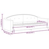  Dnevni krevet smeđesivi 80 x 200 cm od tkanine | shoptok.hr