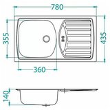 Alveus Inox sudoper Basic 150, 78x43,5 cm | shoptok.hr