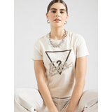 Guess Majica kremna / čokolada / rumena / off-bela | Shoptok.si