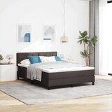 Box Postelja z vzmetnico z vzmetnico Temno rjava 160 x 200 cm blago, (5000127572) | Shoptok.si