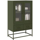 vidaXL Visoka omara olivno zelena 68x39x111,5 cm jeklo Cene