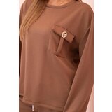 Kesi Włoski Women's set butter hoodie and pants with elastic camel | Eponuda.ba