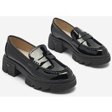 Resti Lacquered black moccasins for women Tygriss- Footwear | shoptok.hr