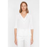 Koton Women's Ecru Ruffle Detailed Blouse | shoptok.hr