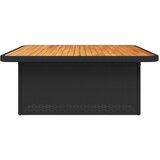  Vrtni stol crni 110 x 110 x 71 cm poliratan i bagremovo drvo | Eponuda.com