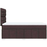 vidaXL Box spring postelja z vzmetnico temno rjav 90x190 cm blago, (21310647) | Shoptok.si