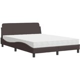  Krevet s madracem Dover tamnosmeđi 140 x 190 cm od tkanine | shoptok.hr