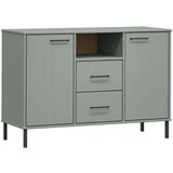 vidaXL Komoda s metalnim nogama siva 113x40x77 cm masivno drvo OSLO | shoptok.hr