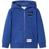  Dječja majica s kapuljačom i patentom tamnoplava prošarana 104 | shoptok.hr