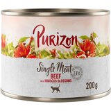 Purizon Single Meat 6 x 200 g - Govedina s cvijetom hibiskusa | shoptok.hr