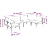 vidaXL Vrtna sedežna garnitura 6 pcs Antracitna Jeklo | Shoptok.si