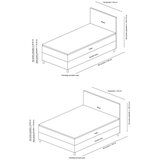 Kalune Design Rjava oblazinjena zakonska postelja s prostorom za shranjevanje z letvenim dnom 160x200 cm Orina – | Shoptok.si