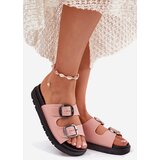 Boto Ladies Sandals With Buckles On Platform Pink Elamas | ePonuda.com