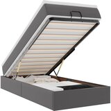  Otomanski okvir kreveta s madracem sivi 100x200cm umjetna koža | shoptok.hr