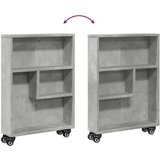 vidaXL Uska kolica za pohranu boja betona 48x13x68cm konstruirano drvo | shoptok.hr