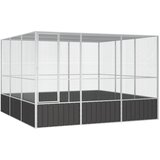 vidaXL Ptičja kletka antracit 302,5x324,5x211,5 cm pocinkano jeklo | Shoptok.si