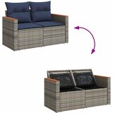  Vrtni set od 8 dijelova s jastucima, sivi poliratan, akacija | shoptok.hr