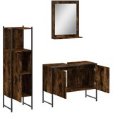  3-dijelni set kupaonskih ormarića boja dimljenog hrasta drveni | shoptok.hr