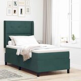 Box spring krevet Tamnozelena 100 x 200 cm Baršun - Tamnozelena 100 x 200 cm Prošiveno gumbima Cijene