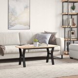  Stolić za kavu Y-oblika 100x50x45cm borovina i čelik | shoptok.hr
