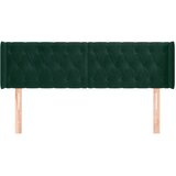  Uzglavlje s ušima tamnozeleno 147x16x78/88 cm baršunasto | Eponuda.com