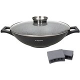Tognana Wok tiganj sa poklopcem i držačima za posude, 32 cm, Crni Cene