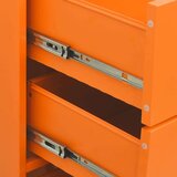 vidaXL Predalnik oranžna 80x35x101,5 cm jeklo | Shoptok.si