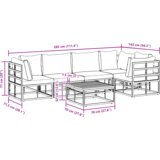 vidaXL Sjedeća garnitura za vrt 6 pcs Crna 70 x 70 x 32 cm Aluminij | shoptok.hr