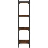  Regal za knjige 4 razine smeđa boja hrasta 40x30x120 cm drveni | shoptok.hr