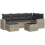  7-dijelni set vrtnih sofa svjetlosivi od poliratana | shoptok.hr