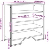 Ormarić za cipele boja hrasta 80x38x78 cm konstruirano drvo | shoptok.hr