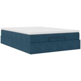  Ottoman krevet s madracem tamnoplavi 140x200 cm baršun | Eponuda.com