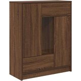  Komoda s predali in vrati, rjavega hrasta, 73x31x90 cm | Shoptok.si