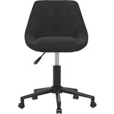 The Living Store Vrtljiv jedilni stol črn žamet - Jedilni Stol, (21420211) | Shoptok.si