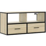 Maison Chic TV omarica - TV stojalo - Televizijska omarica sonoma hrast 80x31x39,5 cm inženirski les in kovina, (21700366) Cene