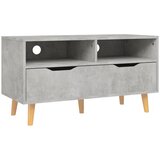 Maison Chic TV omarica - TV stojalo - Televizijska omarica betonsko siva 90x40x48,5 cm inženirski les, (21699376) Cene