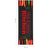  Kuhinjski tepih s natpisom Hot & Spicy perivi 60 x 300 cm | shoptok.hr