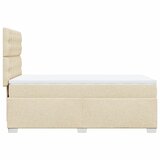  Krevet s oprugama i madracem krem 90 x 200 cm od tkanine | shoptok.hr