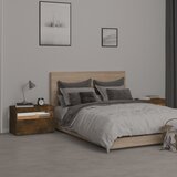  Noćni ormarići 2 kom s LED svjetlima dimljeni hrast 60x35x40 cm | Eponuda.com