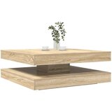 vidaXL Klubska mizica sonoma hrast 90x90x34,5 cm | Shoptok.si